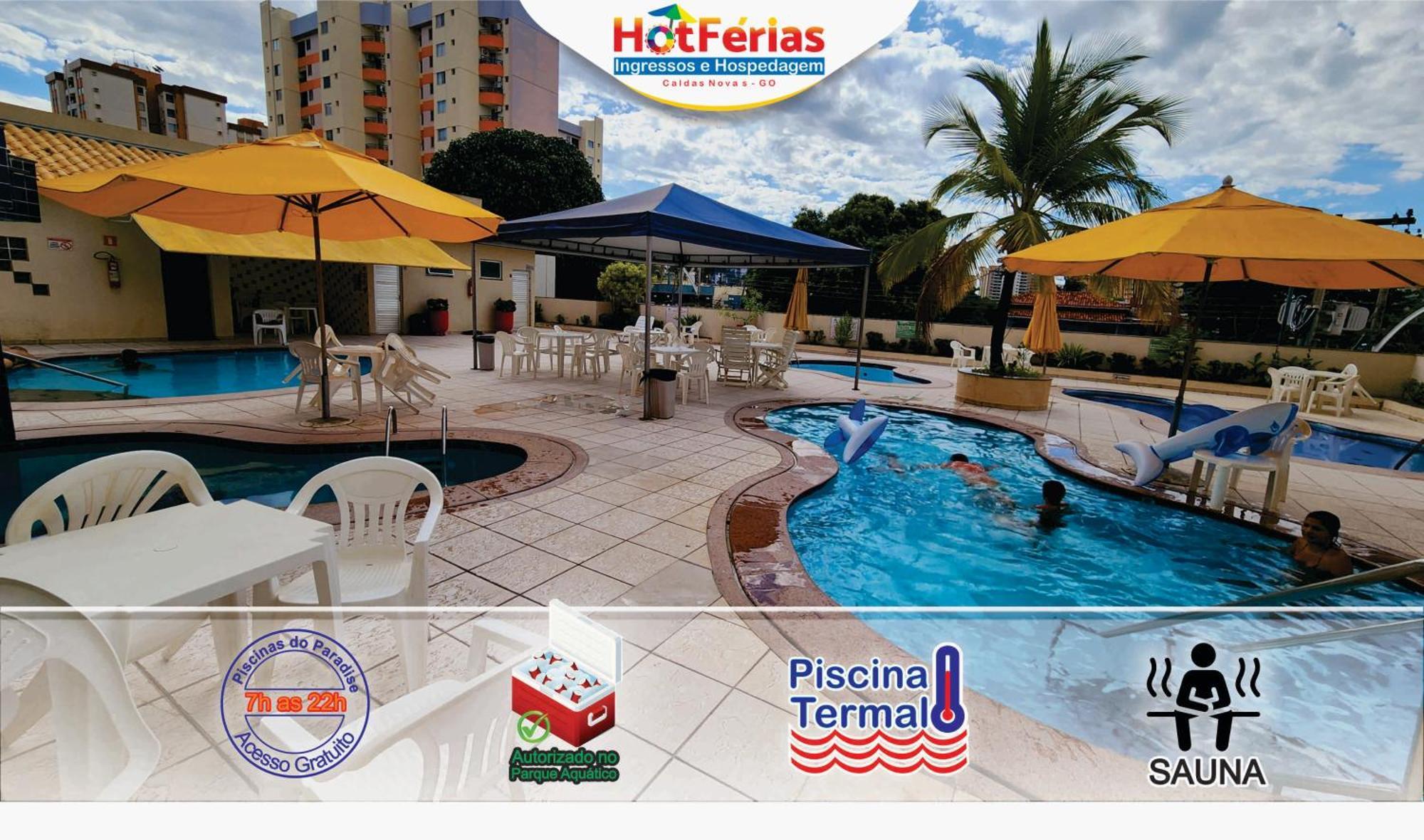Flat Paradise, Piscinas Termais, Proximo Ao Centro - Hotferias Caldas Novas Zewnętrze zdjęcie