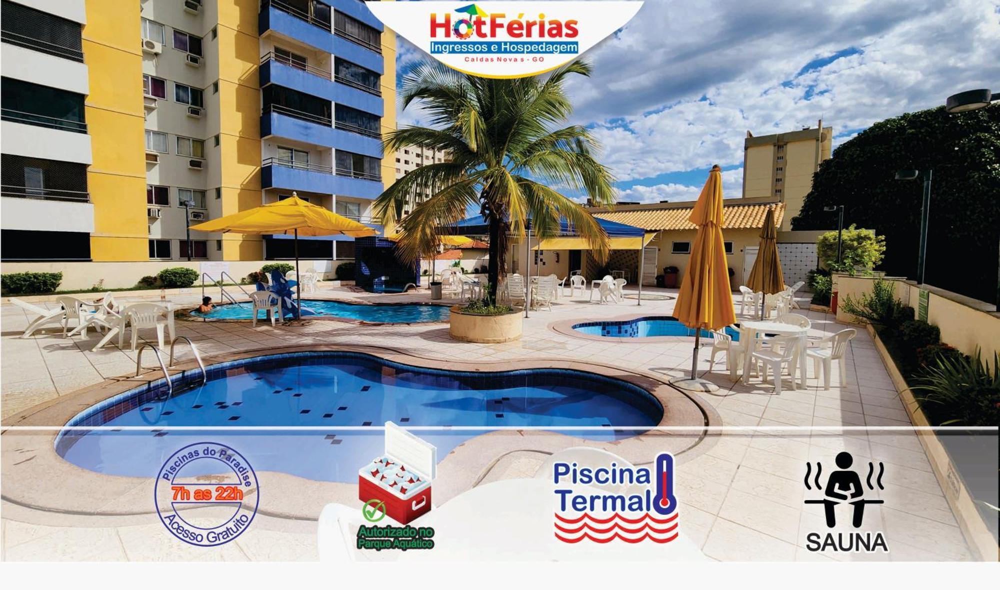 Flat Paradise, Piscinas Termais, Proximo Ao Centro - Hotferias Caldas Novas Zewnętrze zdjęcie